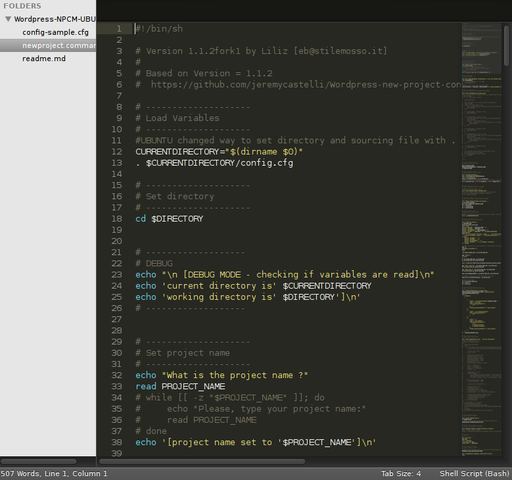 WordPress projecto configurator for SublimeText2 on Ubuntu Linux